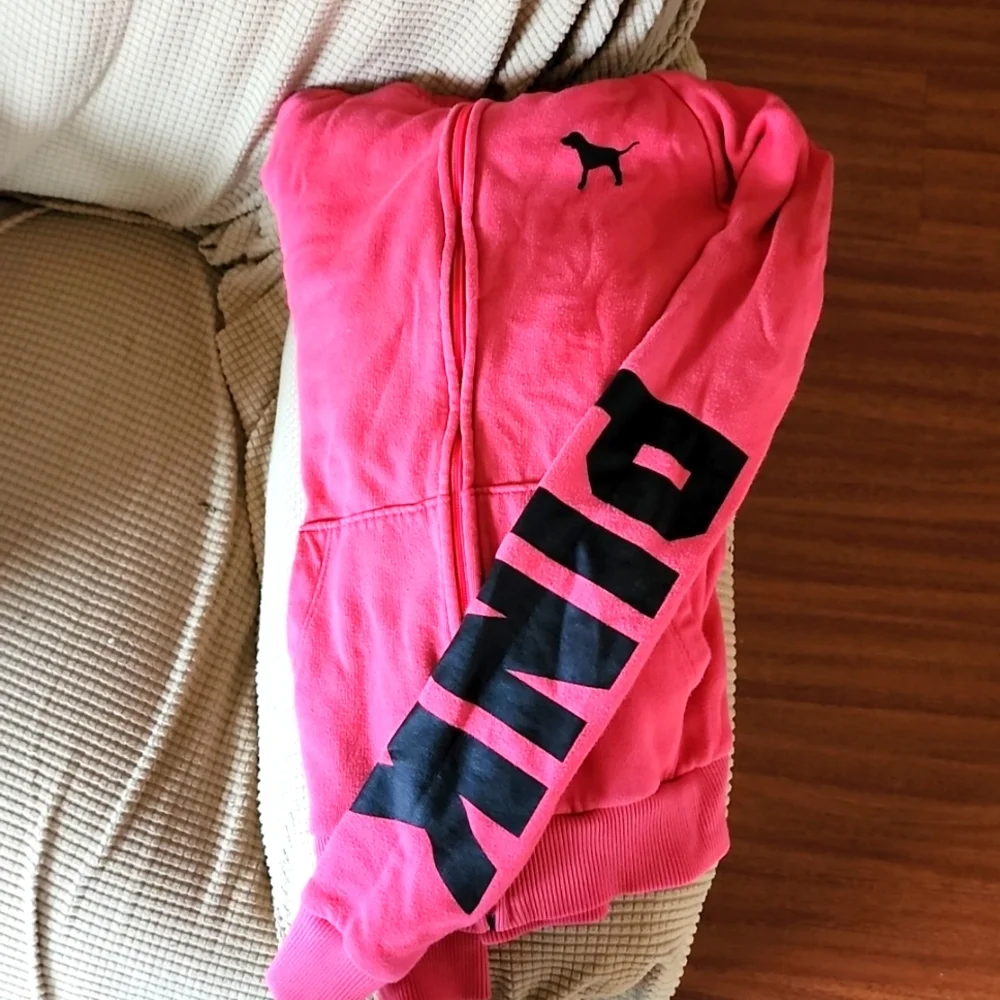 PINK zip up hoodie - Picture 1 of 2